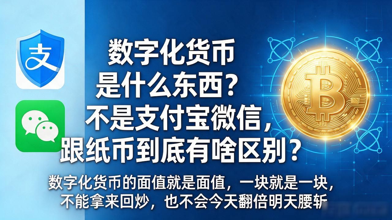 数字化货币是什么东西？不是支付宝微信，跟纸币到底有啥区别