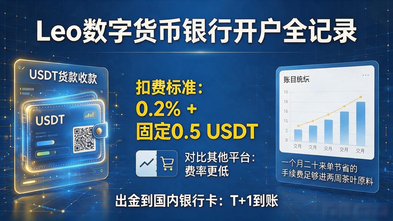 Leo数字货币银行开户全记录，手续费和安全都帮你摸清了