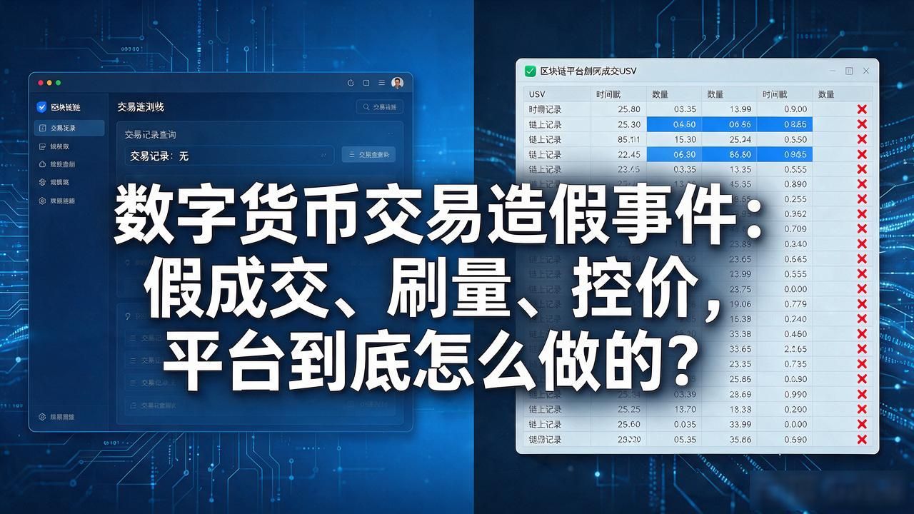 数字货币交易造假事件_数字货币交易造假_平台对倒操纵成交量