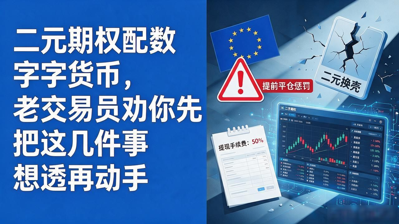 二元期权配数字货币，老交易员劝你先把这几件事想透再动手