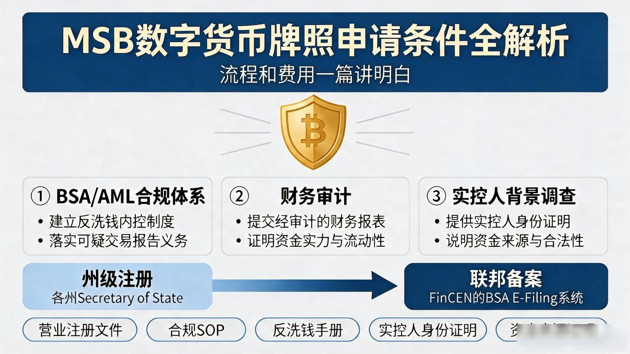 MSB数字货币牌照申请条件全解析，流程和费用一篇讲明白