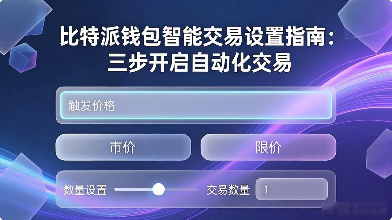 比特派钱包智能交易设置_比特派钱包条件单设置_如何在比特派Bitpie钱包app中设置智能交易
