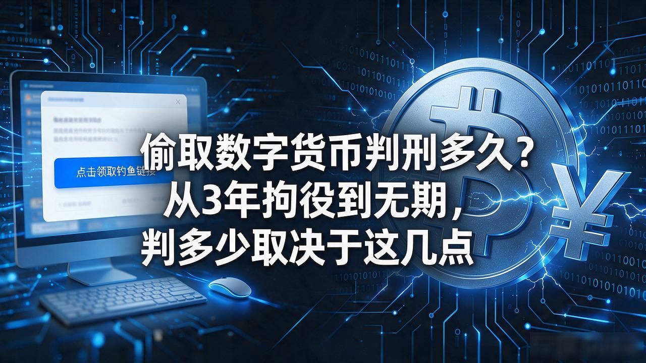 偷取数字货币判刑多久？从3年拘役到无期，判多少取决于这几点
