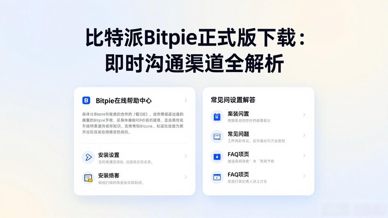 比特派Bitpie正式版下载：即时沟通渠道全解析