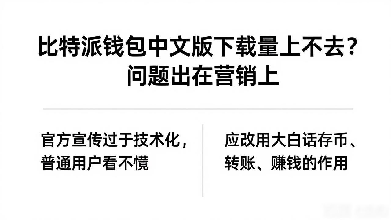 比特派钱包中文版下载量上不去？问题出在营销上