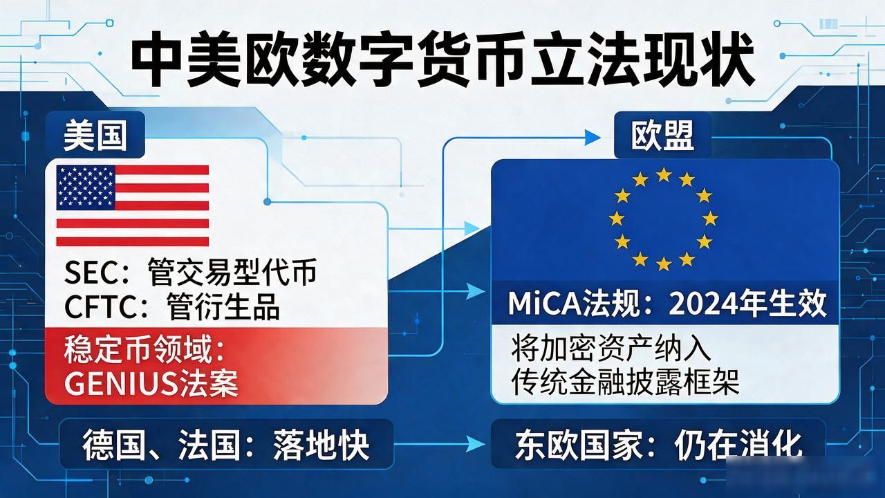 数字货币立法现状大白话:中美欧到底管没管住,卡在哪一步
