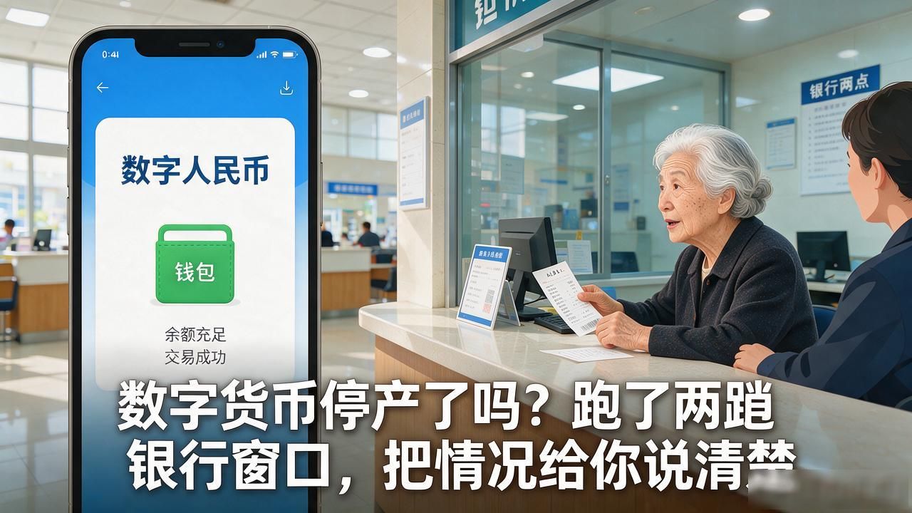 数字货币停产了吗？跑了两趟银行窗口，把情况给你说清楚